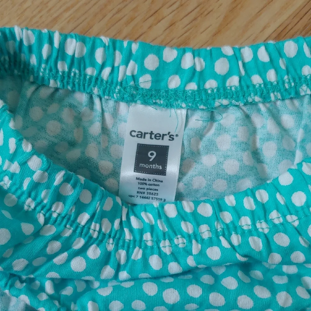 Carter's Blue and White Tank Top Dress w/ Diaper Cover / Elastic Fit